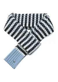 Striped Ribbed Scarf