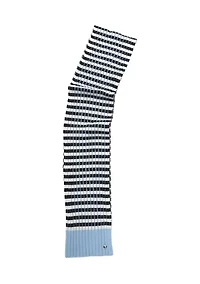 Striped Ribbed Scarf