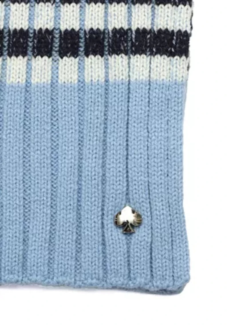 Striped Ribbed Scarf