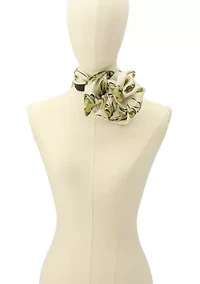 Floral Toile Silk Square Scarf