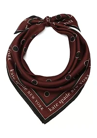 Downtown Dot Silk Square Scarf