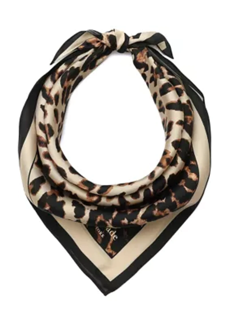 Downtown Leopard Silk Bandana