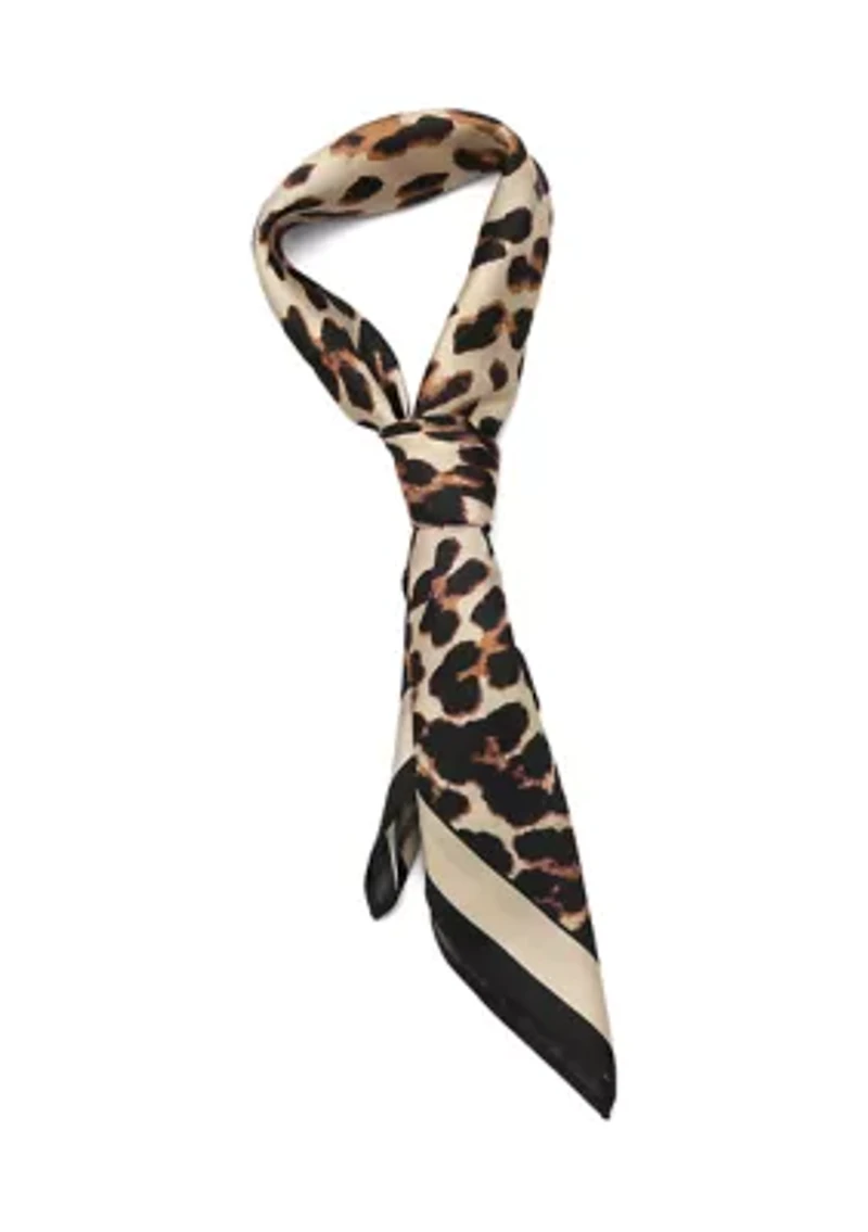 Downtown Leopard Silk Bandana