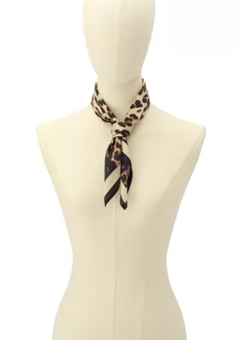Downtown Leopard Silk Bandana