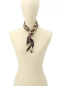 Downtown Leopard Silk Bandana