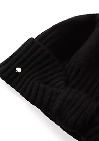 Ribbed Bow Beanie