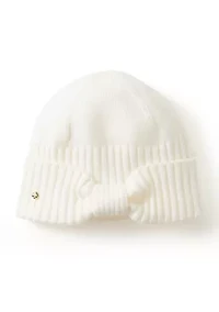 Ribbed Bow Beanie