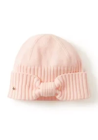 Ribbed Bow Beanie