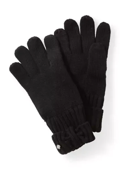 Ribbed Bow Gloves