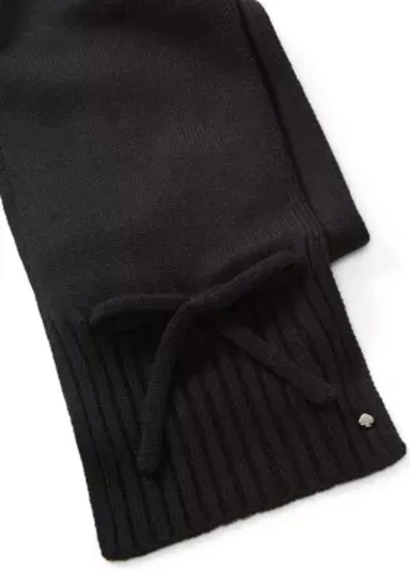 Ribbed Bow Scarf