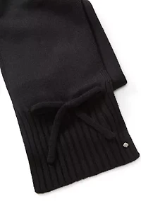 Ribbed Bow Scarf