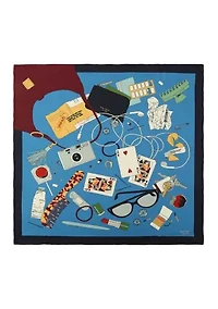 What's In My Bag Square Silk Scarf