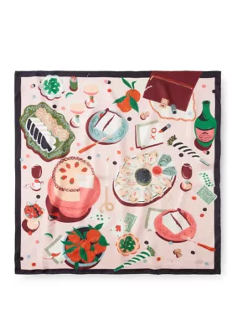 Festive Party Silk Square Scarf