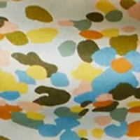 Dotted Spade Flower Silk Square Scarf