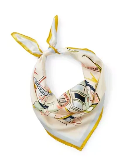 Downtown Day Trip Silk Square Scarf