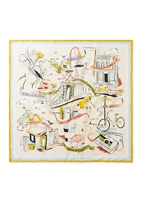 Downtown Day Trip Silk Square Scarf