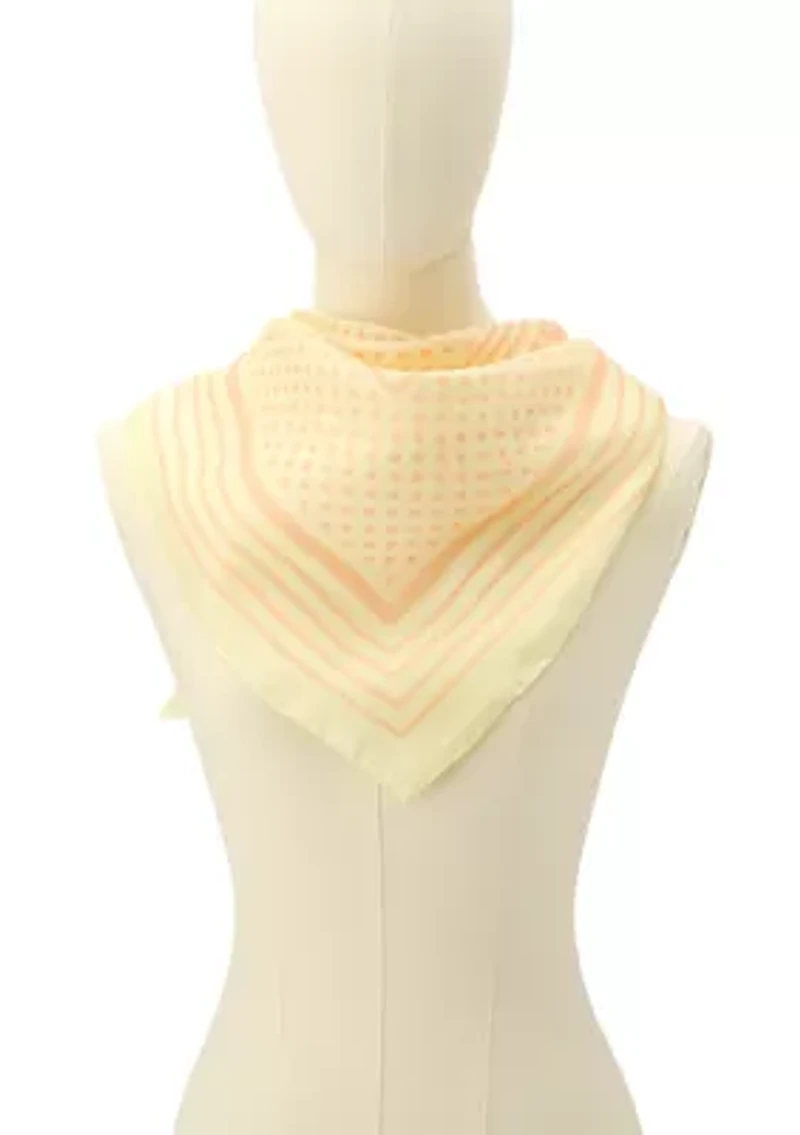 Dot Silk Square Scarf
