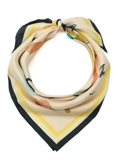 Scribble Silk Square Scarf