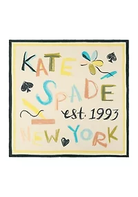 Scribble Silk Square Scarf