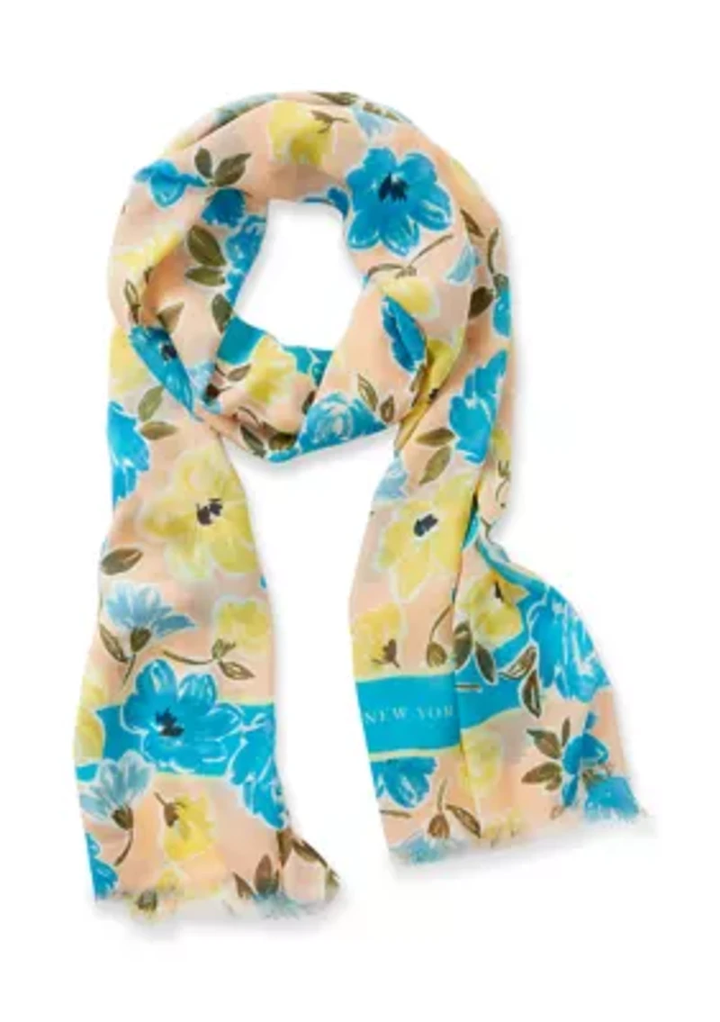 Spring Roses Oblong Scarf