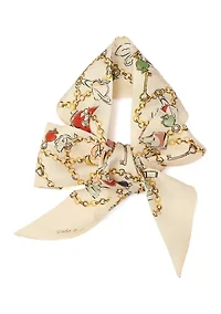 New York Dream Charms Silk Skinny Scarf