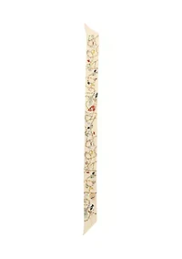 New York Dream Charms Silk Skinny Scarf