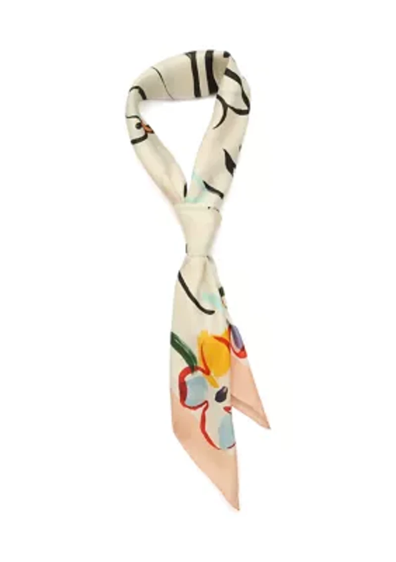 Swans Silk Square Scarf