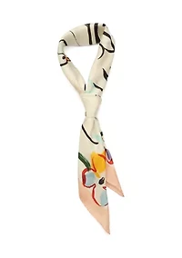 Swans Silk Square Scarf