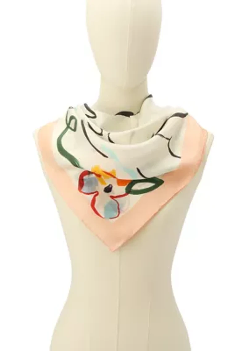 Swans Silk Square Scarf