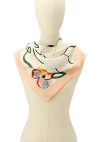 Swans Silk Square Scarf