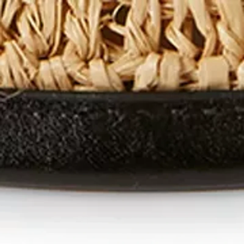 Straw Cloche with Piping