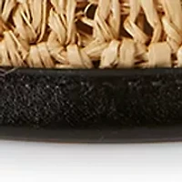 Straw Cloche with Piping