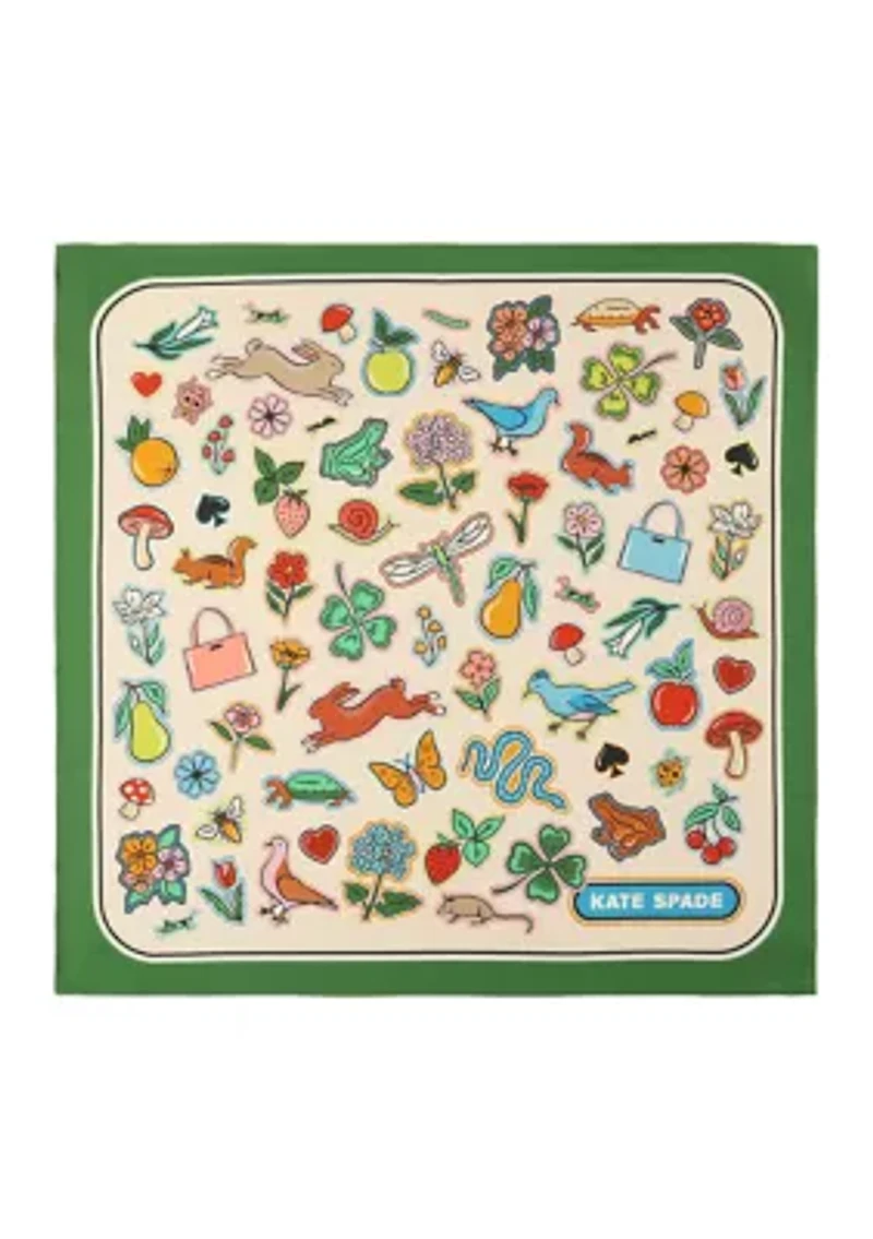 Garden Stickers Silk Bandana