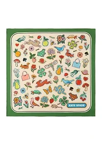 Garden Stickers Silk Bandana