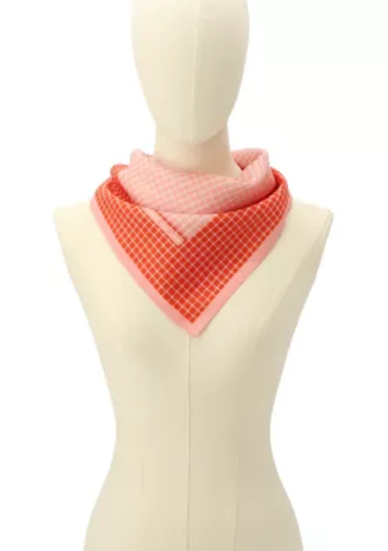 Petite Windowpane Block Bandana