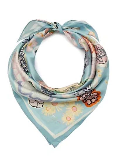 Garden Florals Silk Square Scarf
