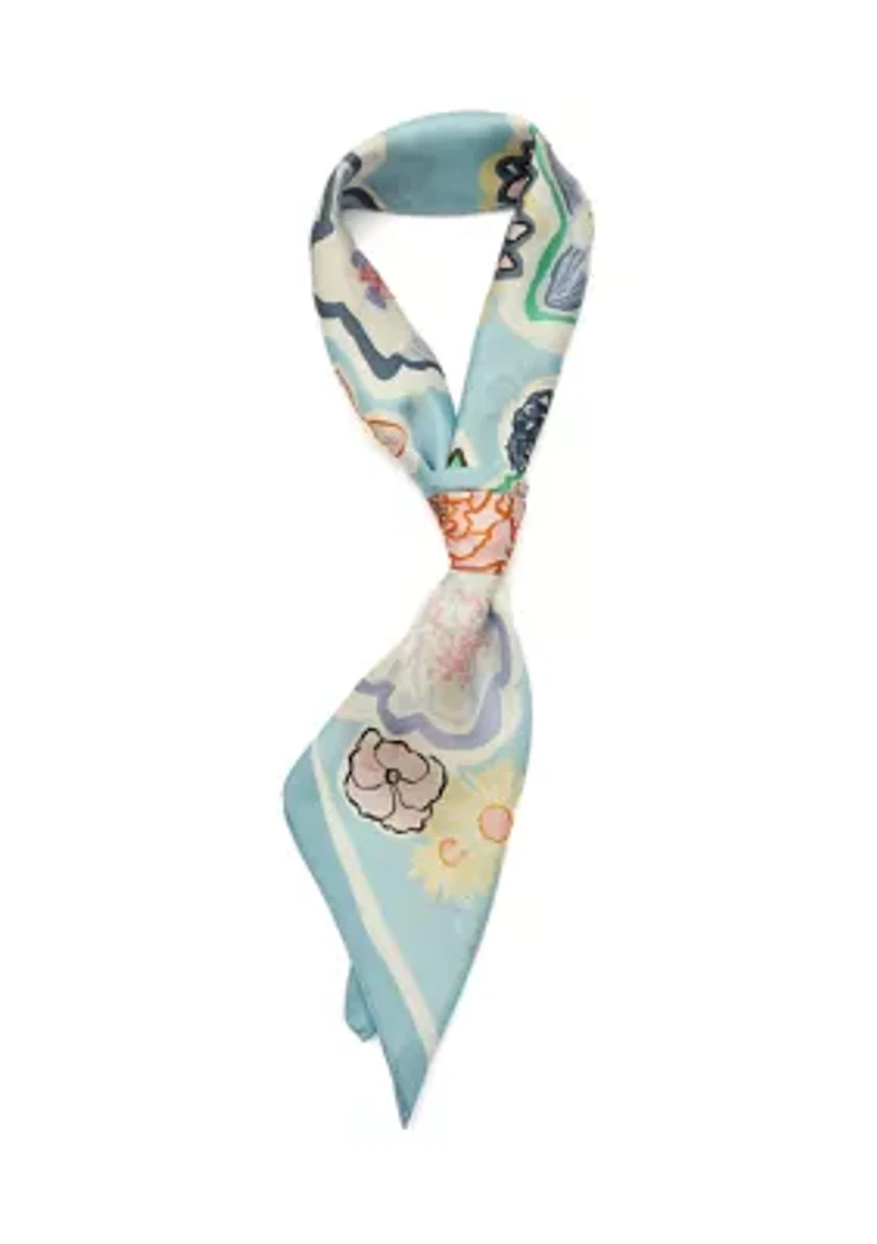 Garden Florals Silk Square Scarf