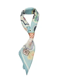 Garden Florals Silk Square Scarf