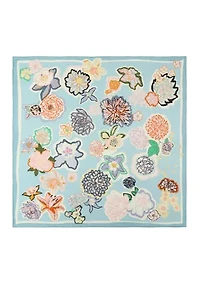 Garden Florals Silk Square Scarf