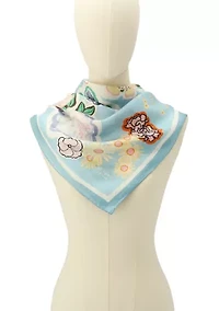 Garden Florals Silk Square Scarf