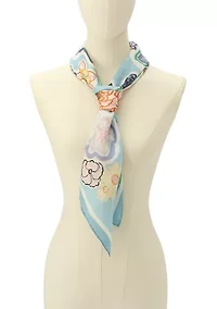 Garden Florals Silk Square Scarf