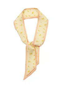 Bold Bananas Silk Skinny Scarf