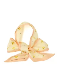Bold Bananas Silk Skinny Scarf