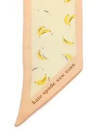 Bold Bananas Silk Skinny Scarf