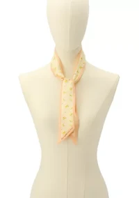 Bold Bananas Silk Skinny Scarf