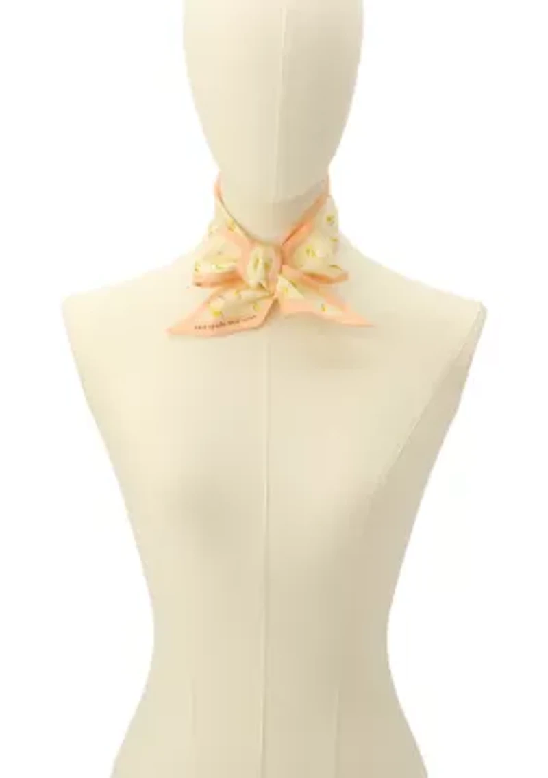 Bold Bananas Silk Skinny Scarf