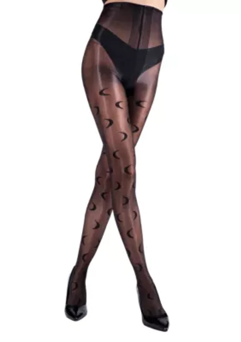 Moon Pattern Pantyhose Stockings Tights