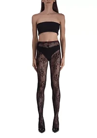 Floral Net Pantyhose Stockings Tights