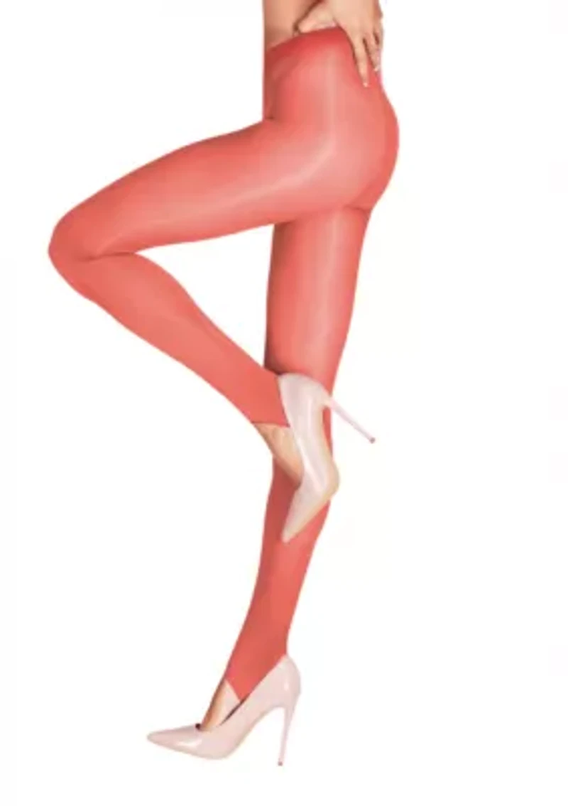 Lustrous Silky Shiny 40 Denier Stirrup Pantyhose Stockings Tights