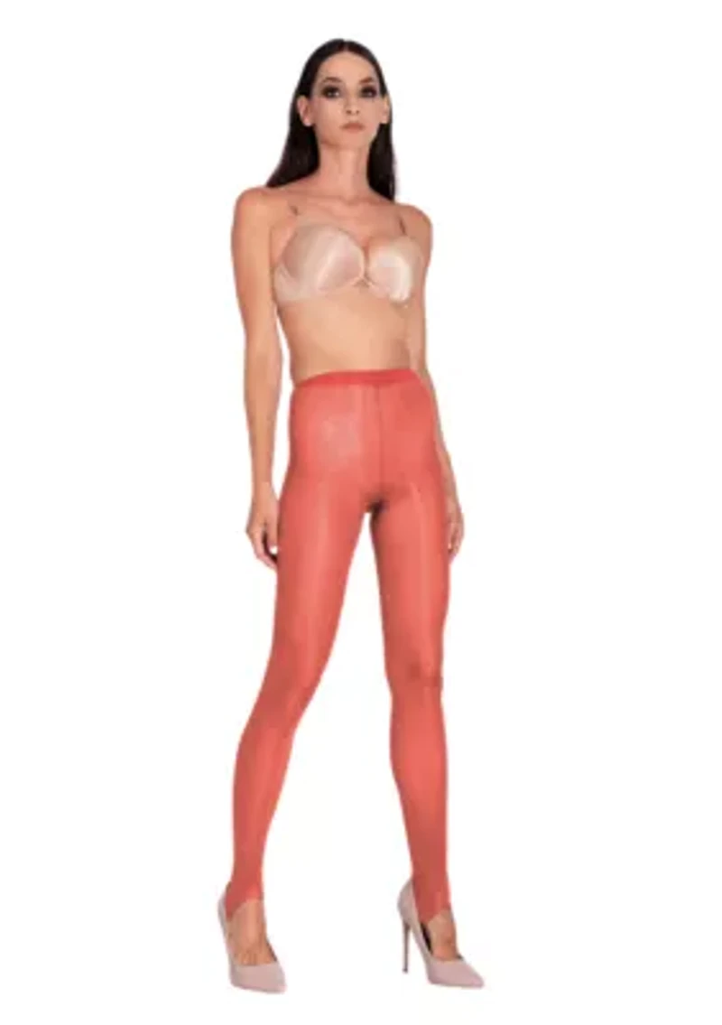 Lustrous Silky Shiny 40 Denier Stirrup Pantyhose Stockings Tights